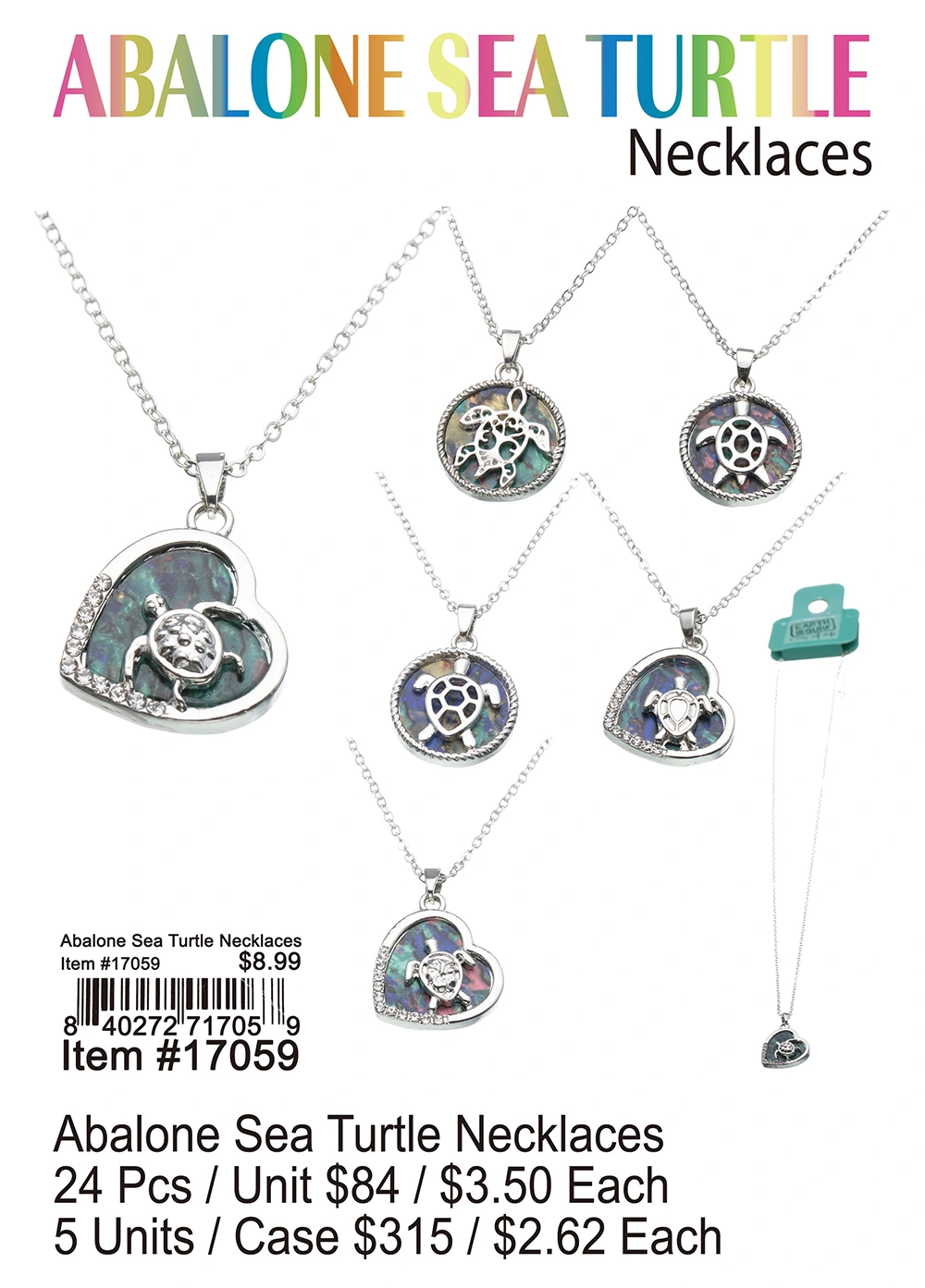 Abalone Sea Turtle Necklaces